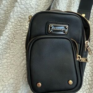 Madden Girl Black and Gold Mini Crossbody